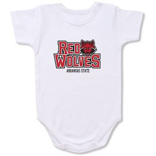 Arkansas State Red Wolves Baby Bodysuit Creeper #01